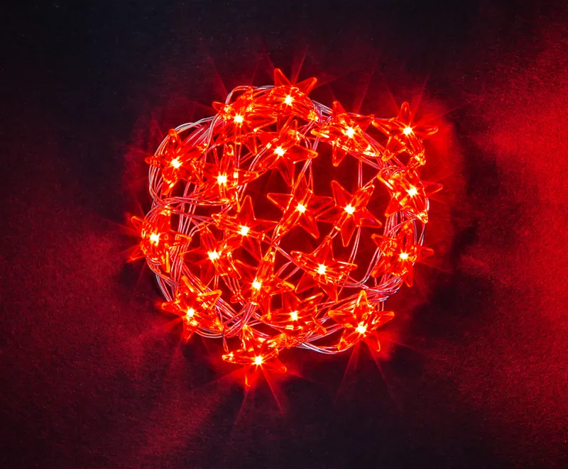Гирлянда Navigator 14 051 NGF-DM003-20R-2AA (красные звёздочки 2.3м)